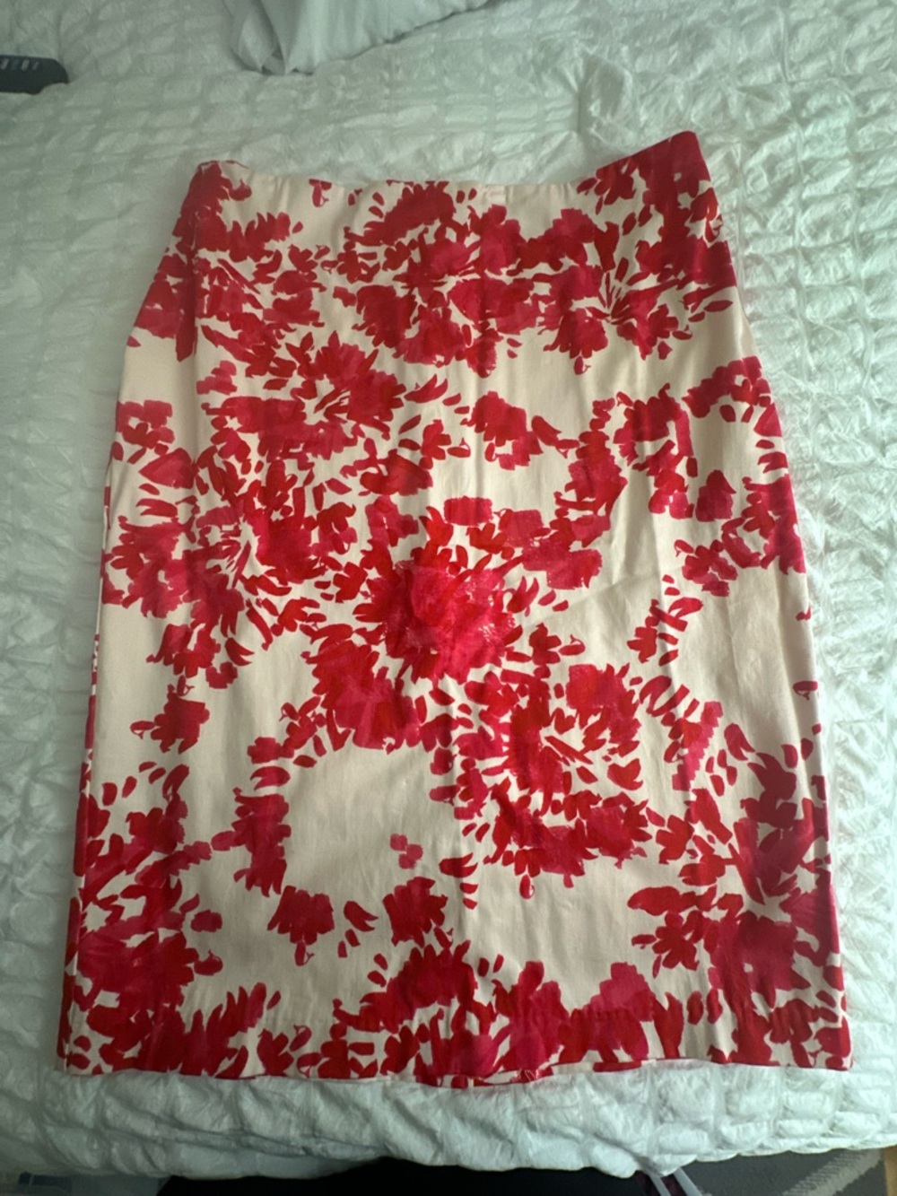 Floral Red Print Pencil Skirt - New York company’s
